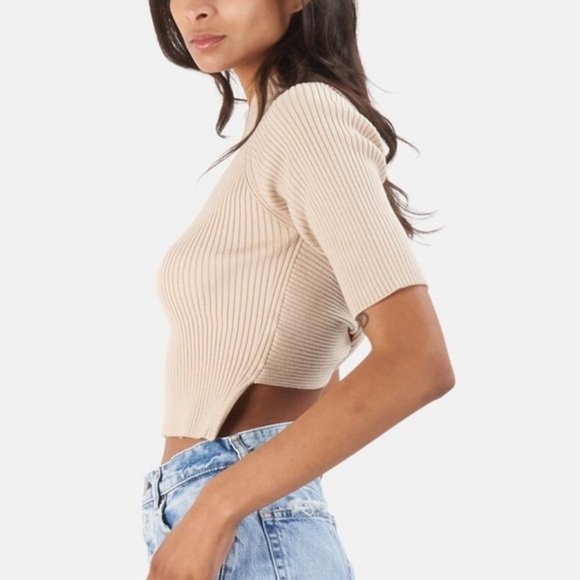 NAADAM Cashmere Twist Back Top - Picture 3 of 3